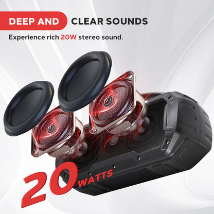 Waterproof Bluetooth Speaker 40W Rechargeable TWS Function RGB Lights
