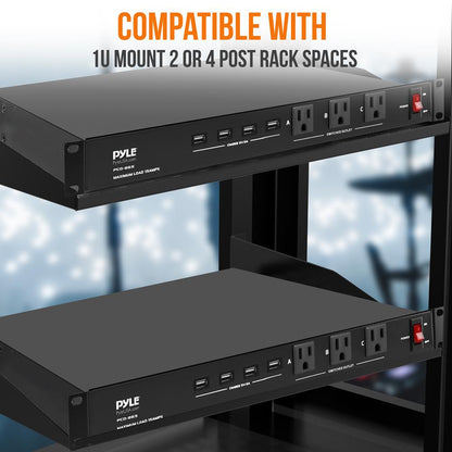 19-Outlet Rackmount Power Strip Surge Protector 4 USB Ports 15FT Cord