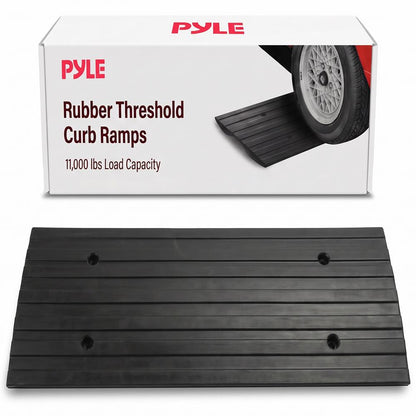 Driveway Curb Ramp - 11,000 lb Capacity, Heavy Duty Rubber, 4 ft Length