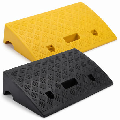 Portable Curb Ramps 6,600 lbs Capacity Heavy Duty Plastic 2PC Set