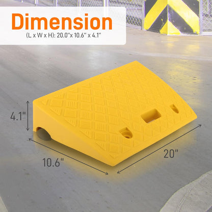 Portable Curb Ramps 6,600 lbs Capacity Heavy Duty Plastic 2PC Set