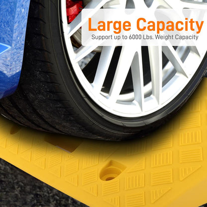 Portable Curb Ramps 6,600 lbs Capacity Heavy Duty Plastic 2PC Set