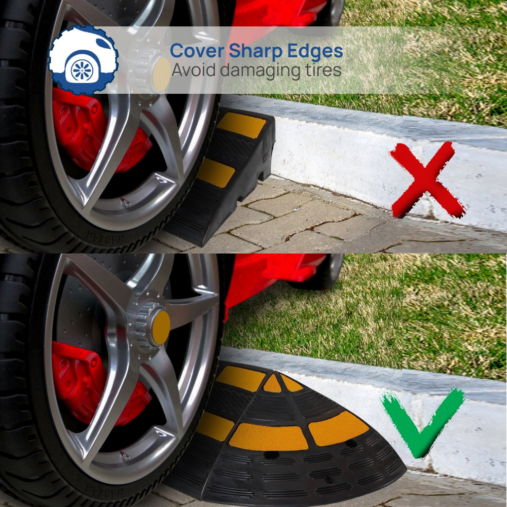product image number 6 for Pyle Vehicle Curb Ramp End Caps, 2 Pcs.