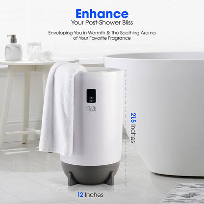Towel Warmer with Fragrance Holder, Auto Shut-Off, Fits 2 Large Towels