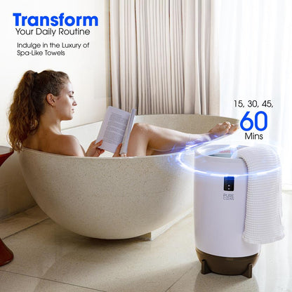 Single Touch Towel And Blanket Warmer With Fragrant Disc Holder