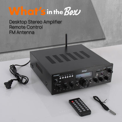 200W Bluetooth Home Stereo Amplifier with FM & USB