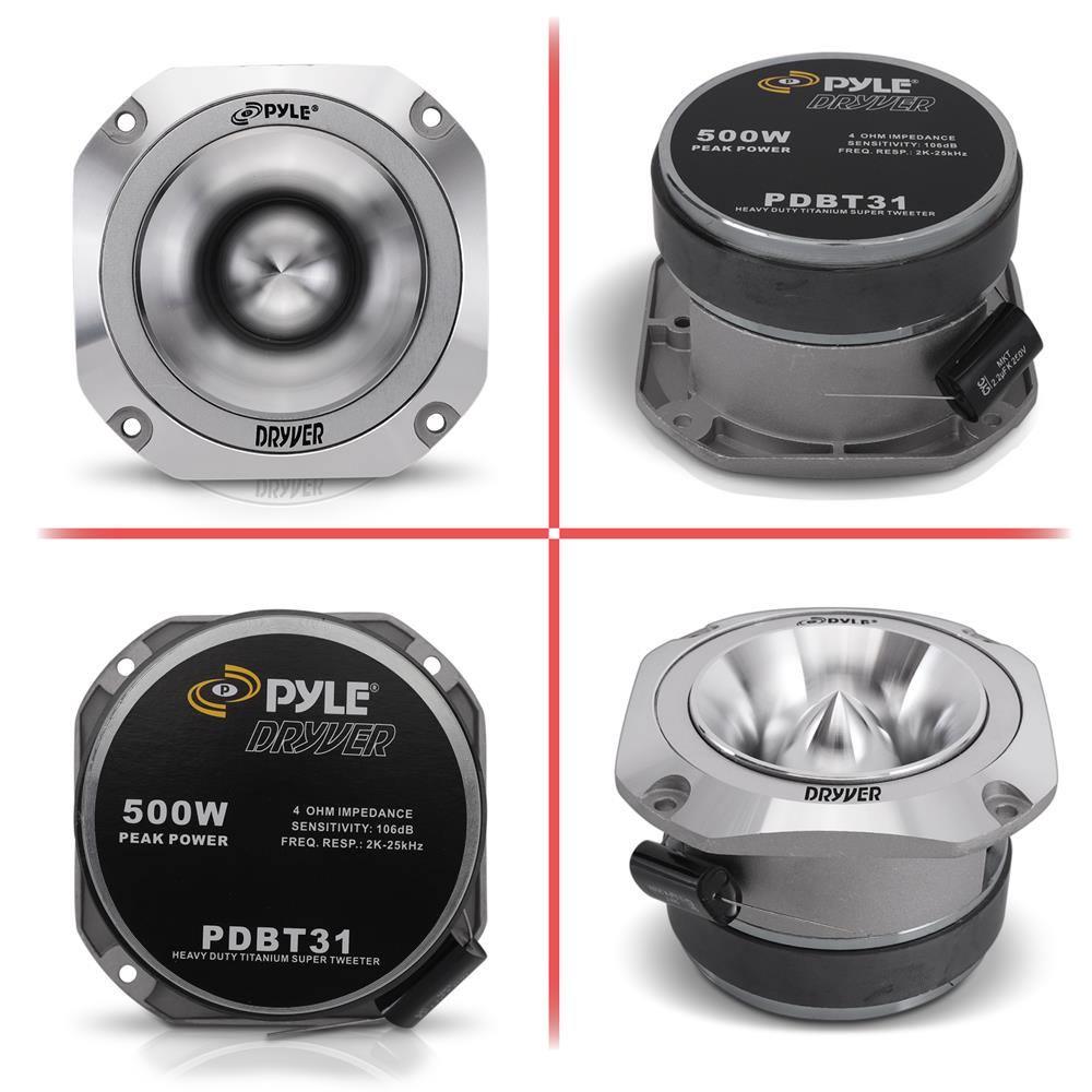 product image number 2 for Pyle 1.5" Heavy Duty Titanium Super Tweeter