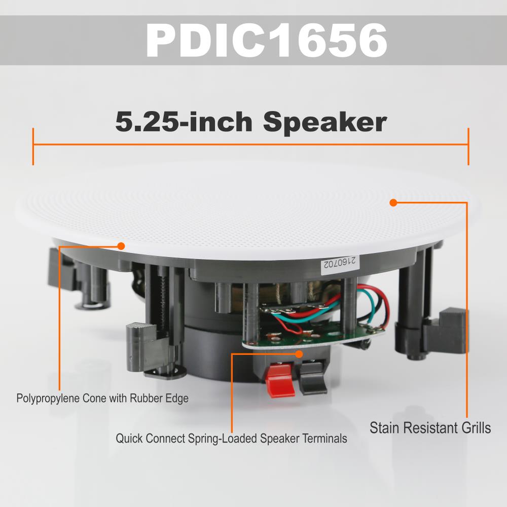 product image number 4 for Pyle 5.25'' Home In-Wall / Ceiling Speakers