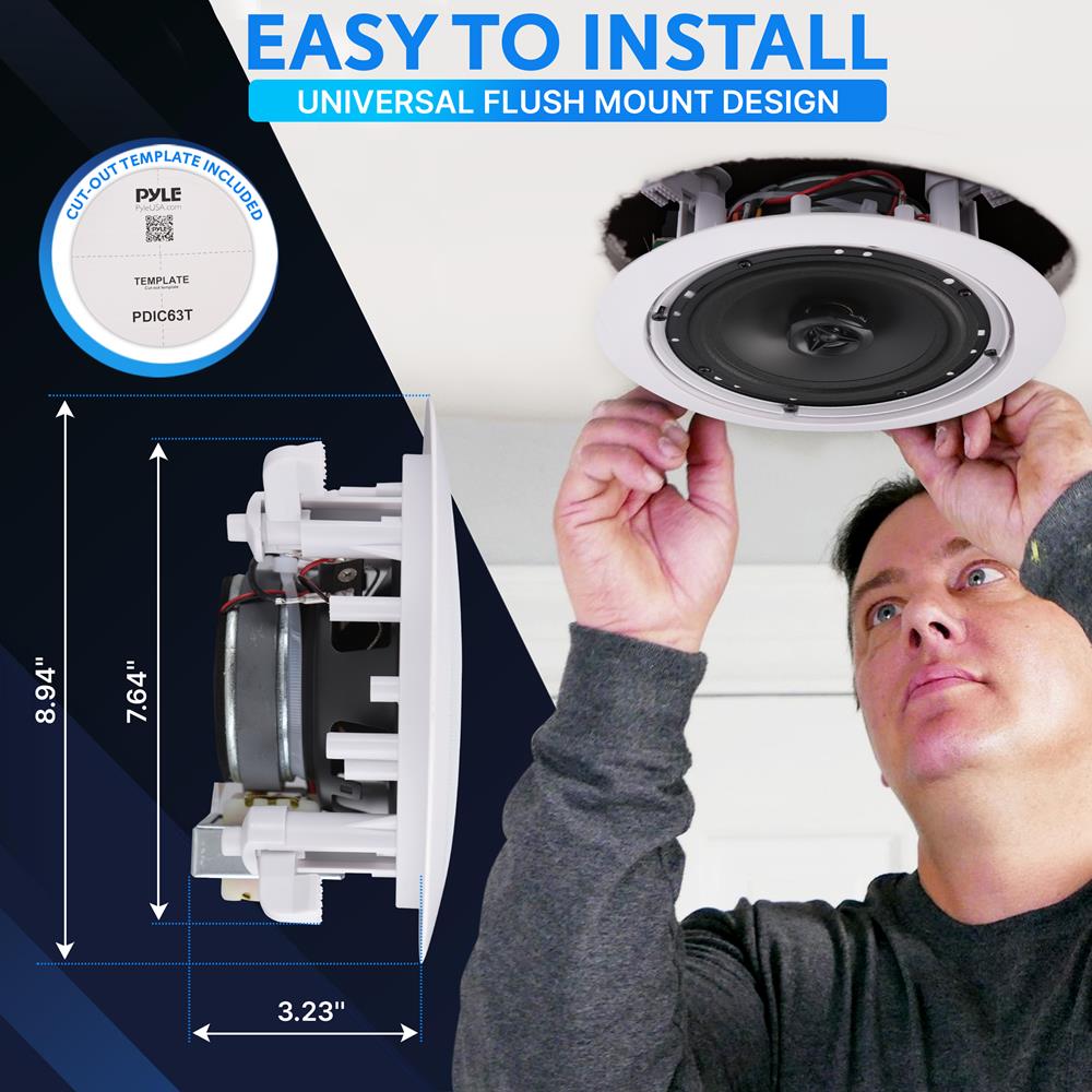 product image number 4 for Pyle 6.5’’ In-Wall / Ceiling Speakers