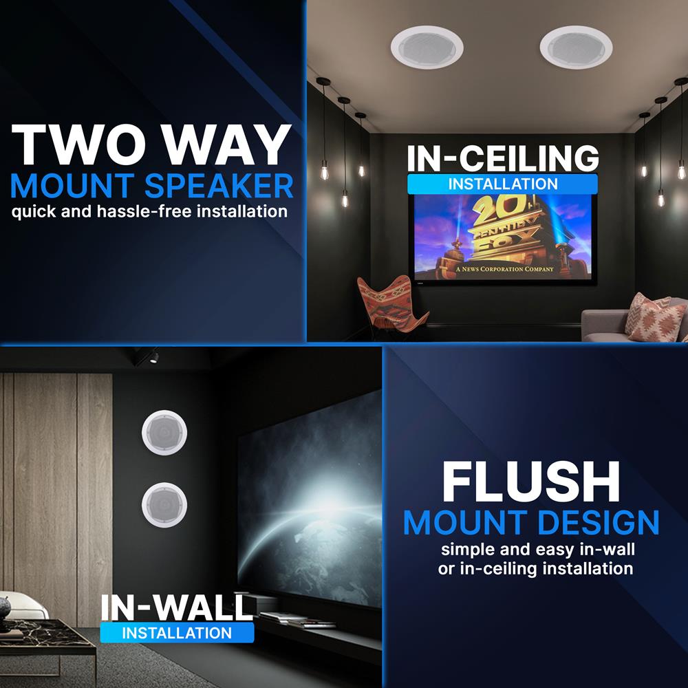product image number 8 for Pyle 6.5’’ In-Wall / Ceiling Speakers