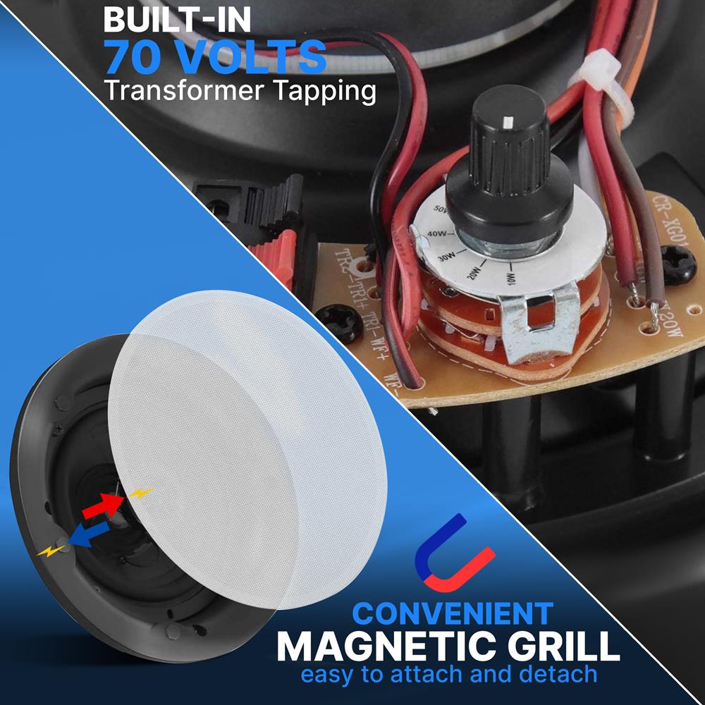 product image number 6 for Pyle 8.0’’ In-Wall / Ceiling Speakers
