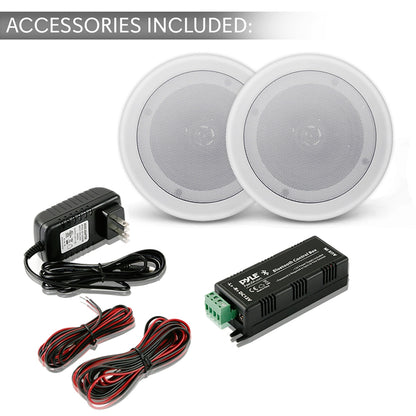 6.5" Bluetooth Ceiling Speakers 200W Flush Mount Polypropylene Cone