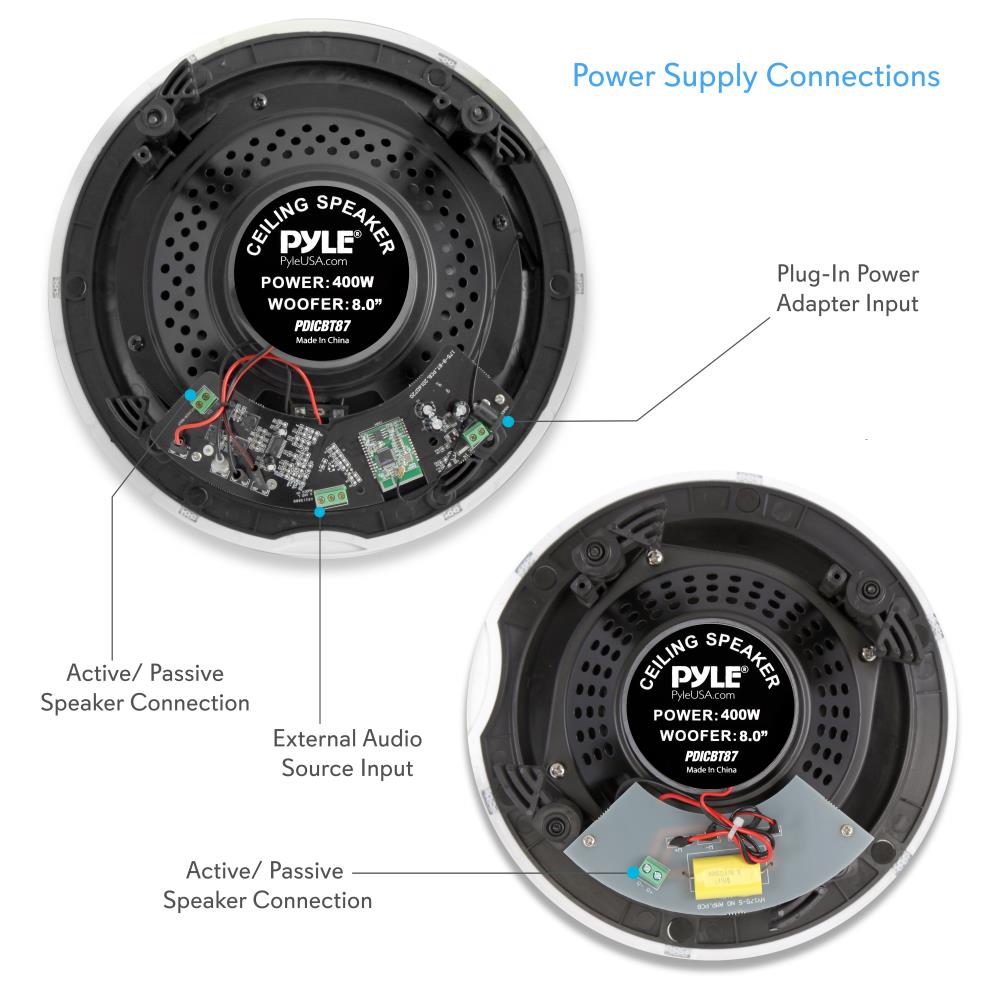product image number 3 for Pyle USA 8.0'' Bluetooth Home Ceiling Speakers