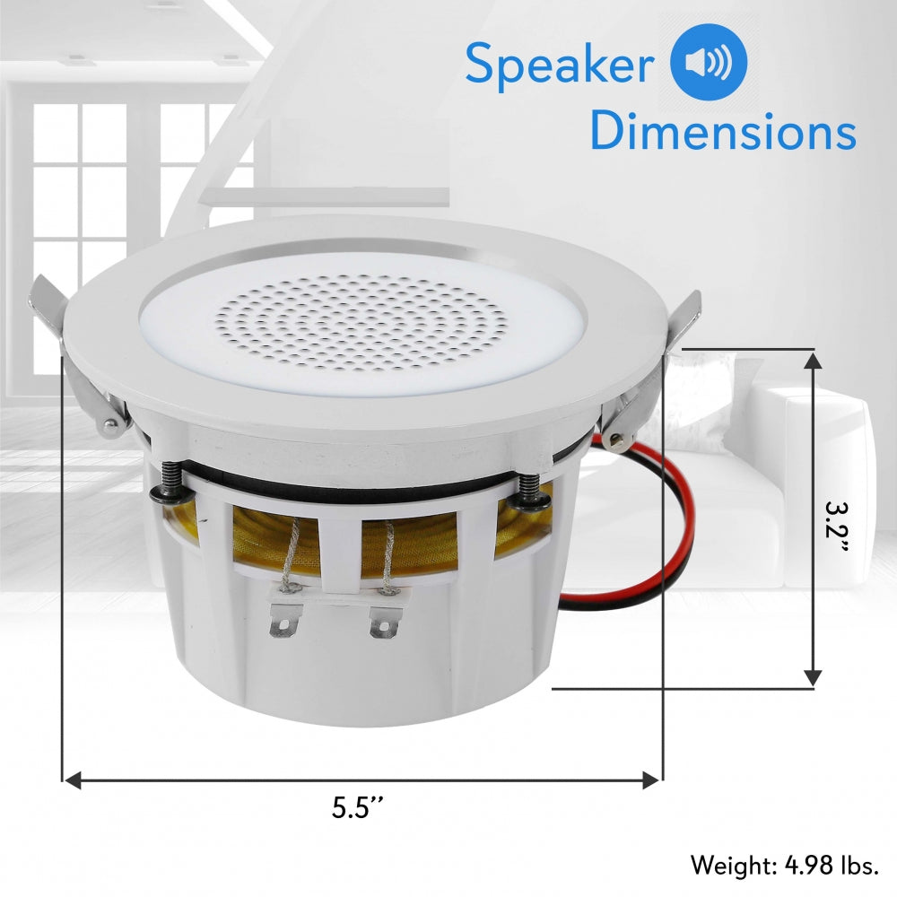 product image number 5 for Pyle 4.0’’ Led Bluetooth Ceiling Speakers