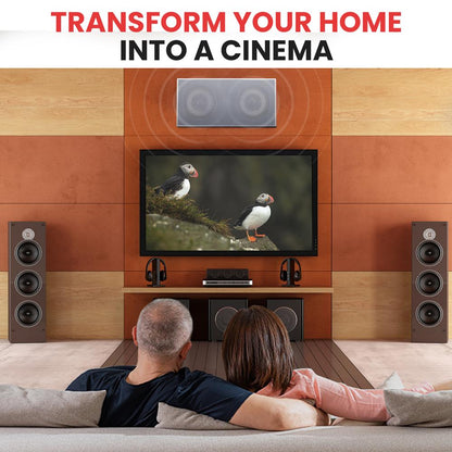 Ceiling Wall Speaker 300W Dual Woofers Titanium Tweeter White