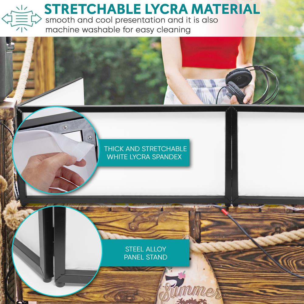 product image number 6 for Pyle Dj Booth Façade Screen Cover Scrim Panel