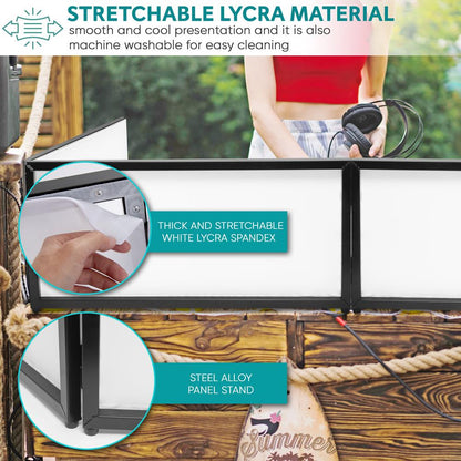 product image number 6 for Pyle Dj Booth Façade Screen Cover Scrim Panel