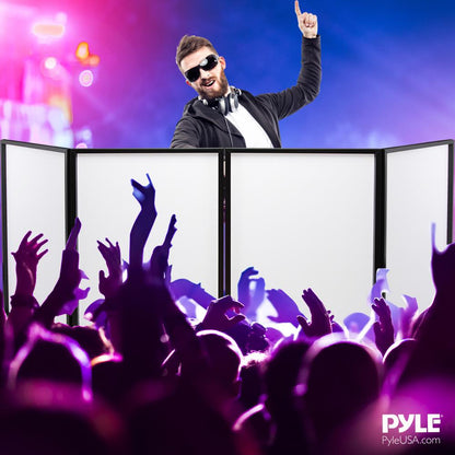 DJ Booth Cover Screen - Clean Look, Stretchable Lycra, White