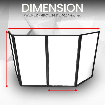 DJ Booth Cover Screen - Clean Setup, Stretchable Lycra, White