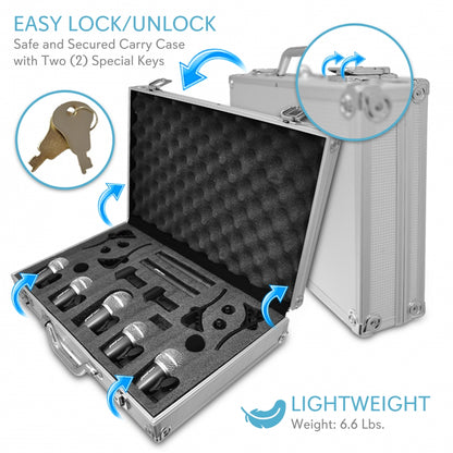 7-Piece Drum Mic Kit for Precise Recording with Case & Mounts