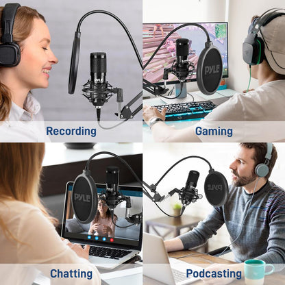 USB Microphone Kit - Studio Quality, Cardioid Condenser, Adjustable Stand