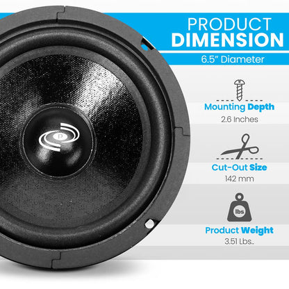 product image number 3 for Pyle 6.5'' High Power Midrange Driver