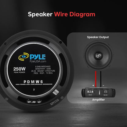 product image number 5 for Pyle 6.5'' High Performance Mid-Bass Woofer
