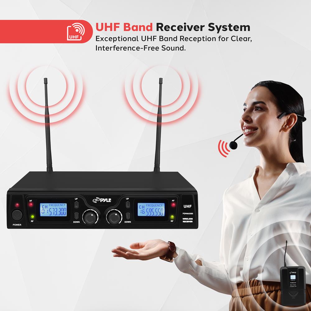 product image number 2 for Pyle Uhf Wireless Microphone System Kit