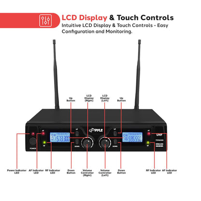 product image number 3 for Pyle Uhf Wireless Microphone System Kit