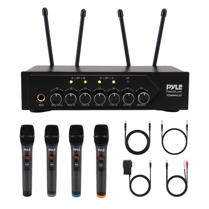 Wireless Microphone System, Crisp Audio, UHF Dual Mics, Rechargeable Receiver