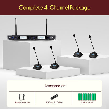 4-Channel Wireless Microphone System