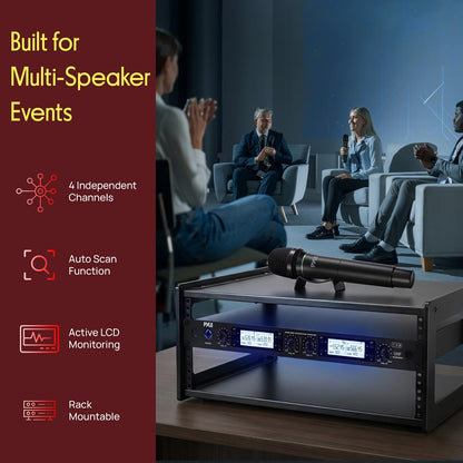4-Channel Wireless Microphone System
