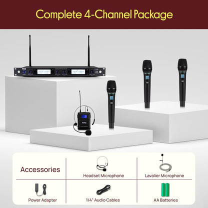 4-Channel Wireless Microphone System