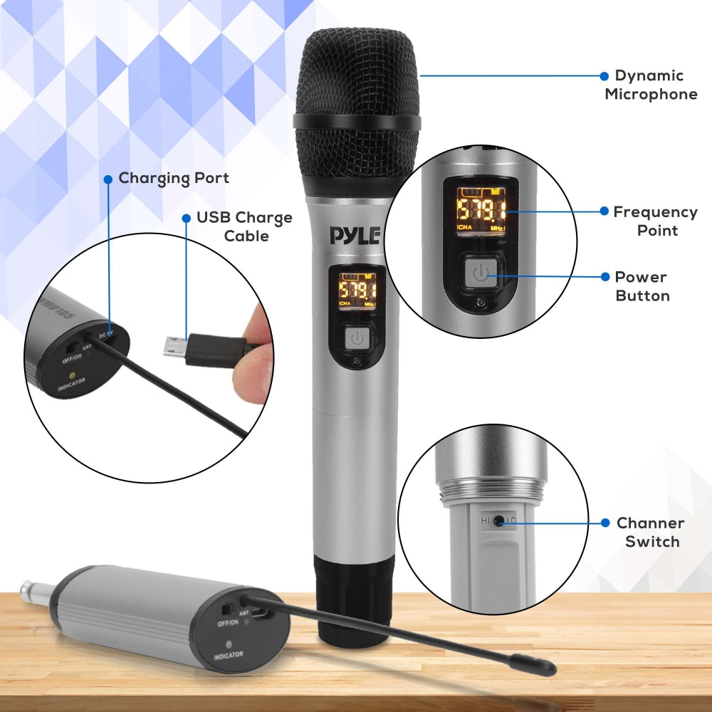 product image number 5 for Pyle Uhf Wireless Microphone Adapter System