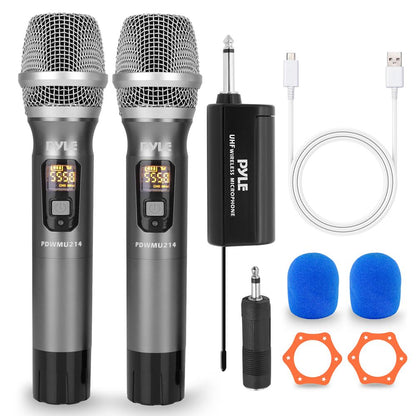 Wireless Microphone System - Reliable UHF Design, Battery Operated