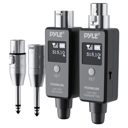 Wireless XLR Adapter System 90ft Range 48k UHF Digital Dark Gray