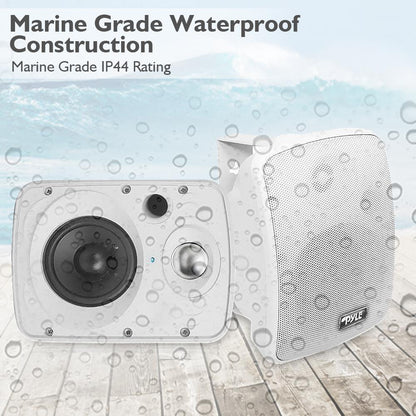 Outdoor Bluetooth Speaker System, 800W, Waterproof, White