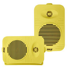 3.5” 2-Way Indoor/Outdoor Bluetooth Speaker System - 1/2” High Compliance Polymer Tweeter (Yellow)