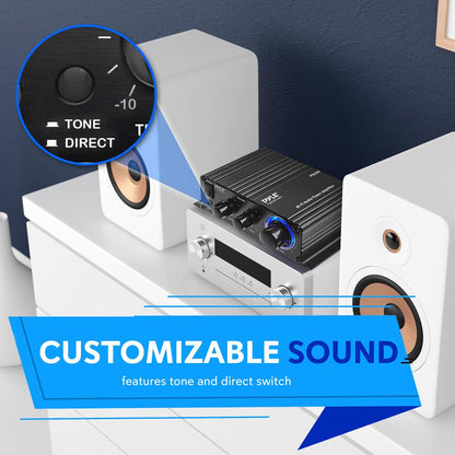 Mini Audio Amplifier 60W HiFi Stereo Class-T Circuit 2-8O Speakers