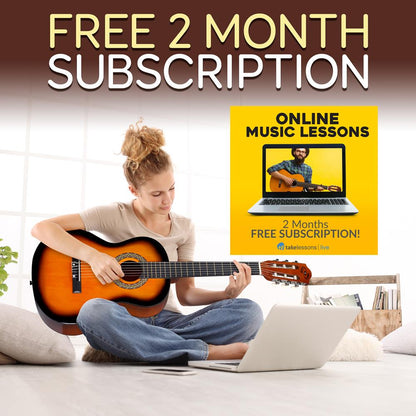 Acoustic Guitar Kit 3/4 Size for Beginners, All Wood, Sunburst