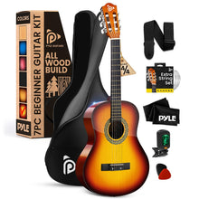 Acoustic Guitar Kit, Beginner-Friendly, 39" Linden Wood, Brown Gloss