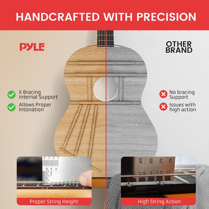 Beginner Acoustic Guitar Kit, 39" Wood, Sunburst