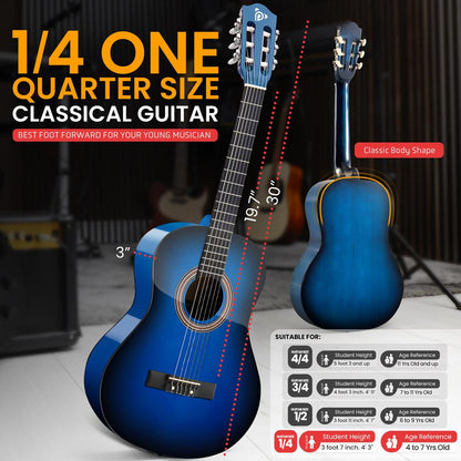 30'' Acoustic Classical Guitar Kit with Bag & Accessories