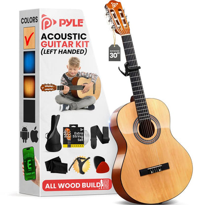 Classical Guitar Starter Kit, Warm Sound, Nylon Strings, Natural Gloss