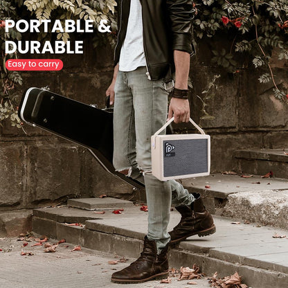 Portable Guitar Amplifier 10W Enhanced Sound Leather Coated
