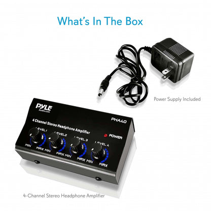 4-Channel Headphone Amplifier, Cleaner Audio, 4 TRS Outputs