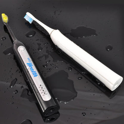 Rechargeable Electric Toothbrush With Automatic Charging Dock Base, Ultraviolet Brush Head Sanitizer And Ultra Quiet Operation (White)