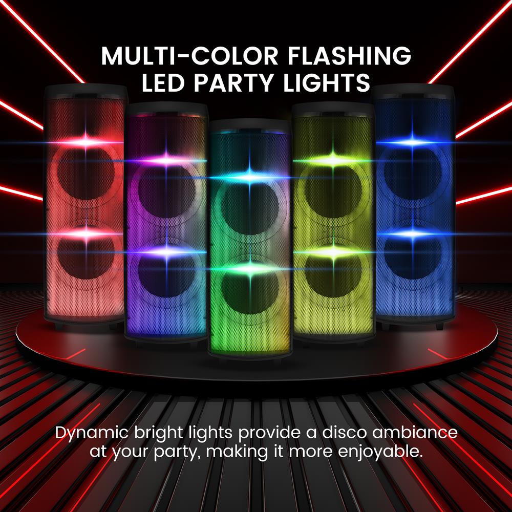 product image number 4 for Pyle Dual 12‚Äù Portable Pa Party Speaker