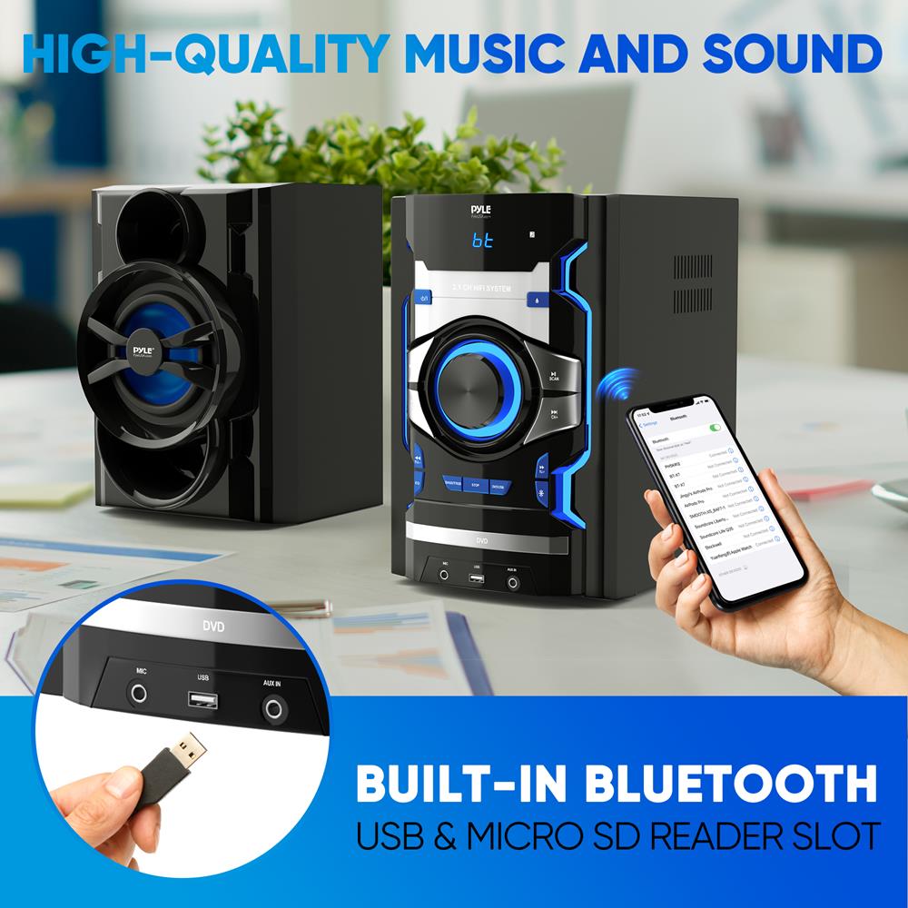 product image number 2 for Pyle Wireless Bt Streaming Dvd Stereo System