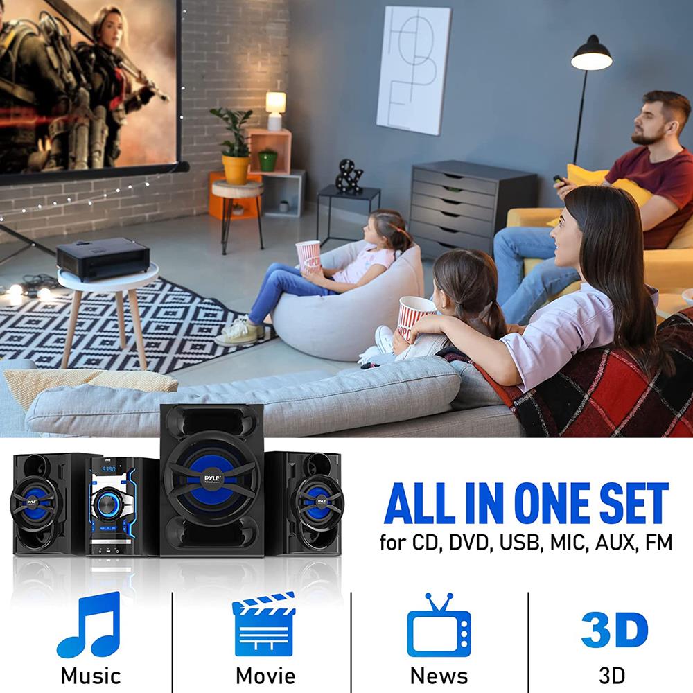 product image number 3 for Pyle Wireless Bt Streaming Dvd Stereo System